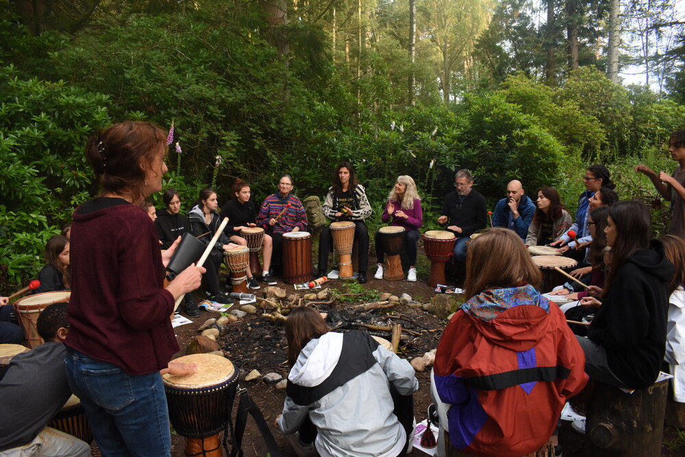 Drumming in a circle